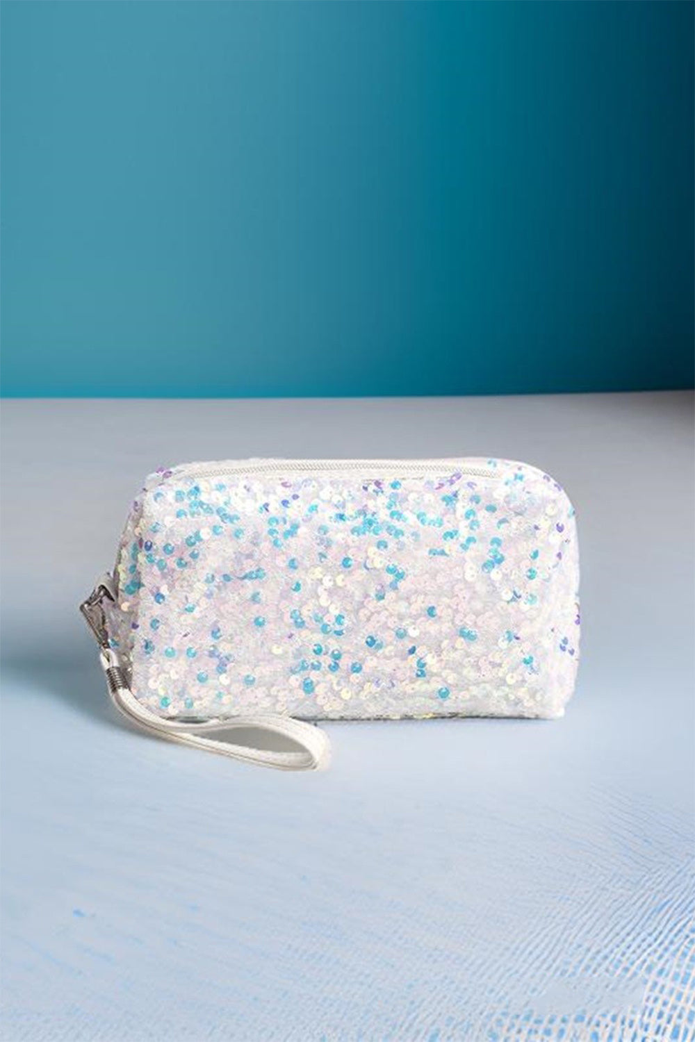 Zenana Colorful Shine Cosmetic Sequin Design Bag