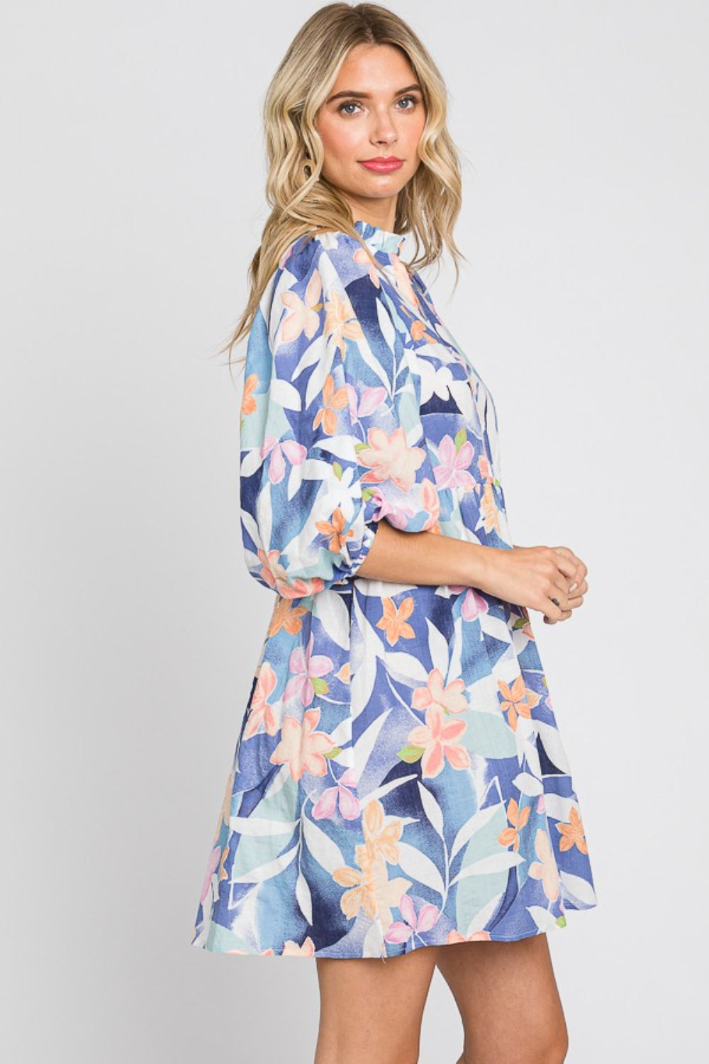 GeeGee Floral Print Mini Dress